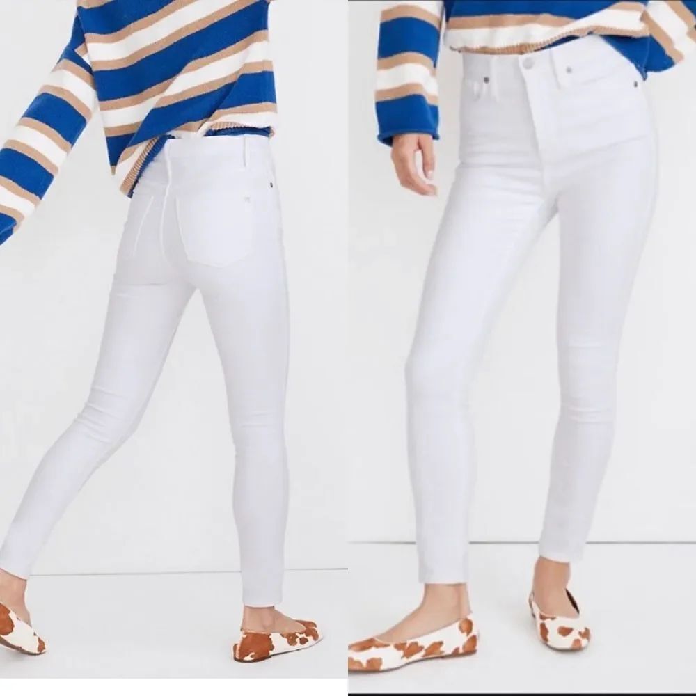 NEW Madewell 10” high rise skinny jeans white 25